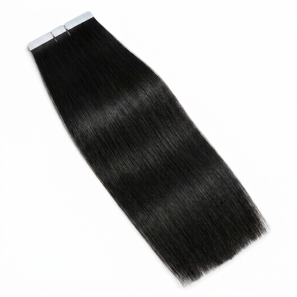 Tape-In Extensions aus Echthaar Standard 4 cm Schwarz #01 45 cm Tape Extensions-01 фото